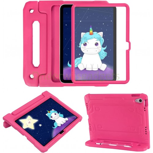 iPad 10.9 (2022) kinderhoes roze met ingebouwde screenprotector