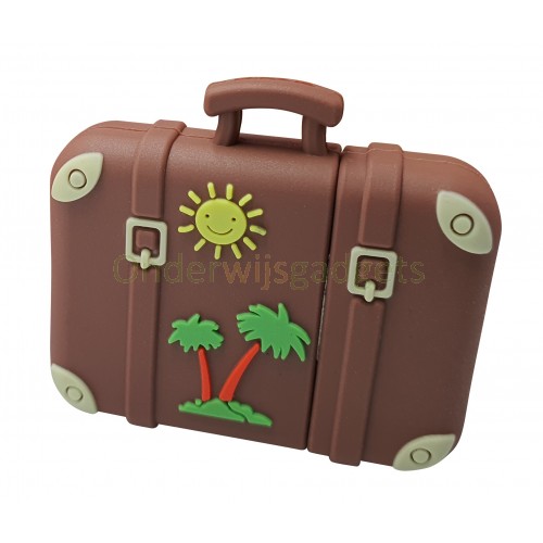 USB C stick reis travel koffer zon palmboom retro vintage 64GB