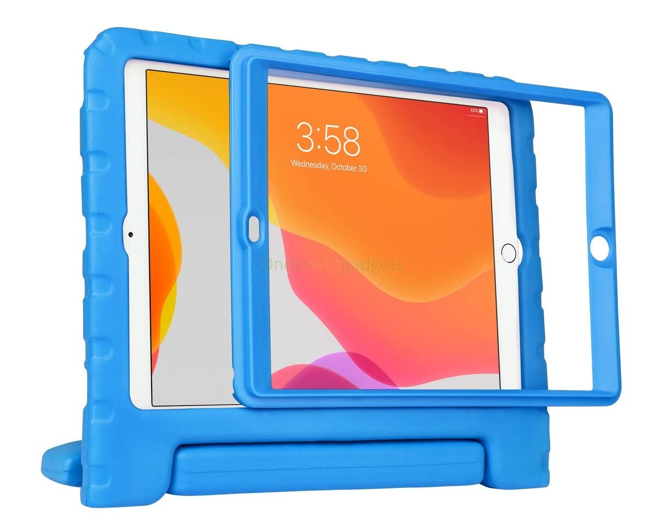 Manoeuvreren Grondig markt iPad 10.2 (2019 / 2020 / 2021) kinderhoes blauw met ingebouwde  screenprotector