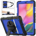 Samsung Galaxy Tab A 10.1 (2019) case met screenprotector, handriem en schouderriem voor Horeca en Bouw Blauw