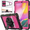 Samsung Galaxy Tab A 10.1 (2019) case met screenprotector, handriem en schouderriem voor Horeca en Bouw Roze