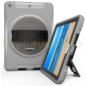 360 graden draaibare, rugged, iPad 9.7 (2017 & 2018) case met screenprotector grijs