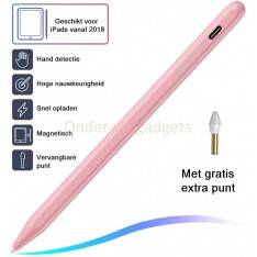 Dasaja Actieve Stylus Pen - met hand detectie - geschikt voor iPads vanaf 2018 - met USB C kabel - met extra schrijfpunt - Roze 
