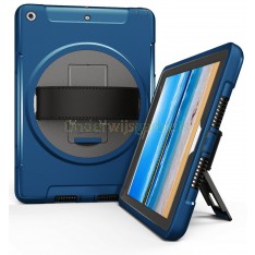 360 graden draaibare, rugged, iPad 9.7 (2017 & 2018) / Air 2 / Pro 9.7 case met screenprotector blauw