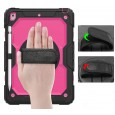 iPad 10.2 (2019 & 2020 & 2021) case / hoes met screenprotector, handriem en schouderriem voor Horeca en Bouw Roze