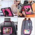 iPad 10.2 (2019 & 2020 & 2021) case / hoes met screenprotector, handriem en schouderriem voor Horeca en Bouw Roze