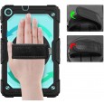 Samsung Galaxy Tab A 10.1 (2019) case met screenprotector, handriem en schouderriem voor Horeca en Bouw Lichtblauw