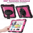 Samsung Galaxy Tab A 10.1 (2019) case met screenprotector, handriem en schouderriem voor Horeca en Bouw Roze