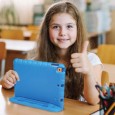 iPad 10.2 (2019 / 2020 / 2021) kinderhoes blauw met ingebouwde screenprotector