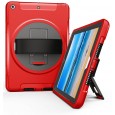 360 graden draaibare, rugged, iPad 9.7 (2017 & 2018) / Air 2 / Pro 9.7 case met screenprotector rood