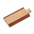 2 kleuren hout USB stick schuif-draaimodel 8GB