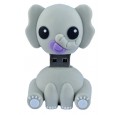 USB-stick schattige olifant - Baby met Speen Lila Fiep - 8 GB Flash Drive - Memory Stick Data Opslag - Grijs